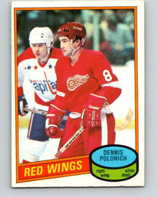 1980-81 O-Pee-Chee #54 Dennis Polonich  Detroit Red Wings  V37533