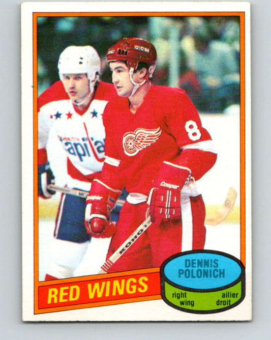 1980-81 O-Pee-Chee #54 Dennis Polonich  Detroit Red Wings  V37534