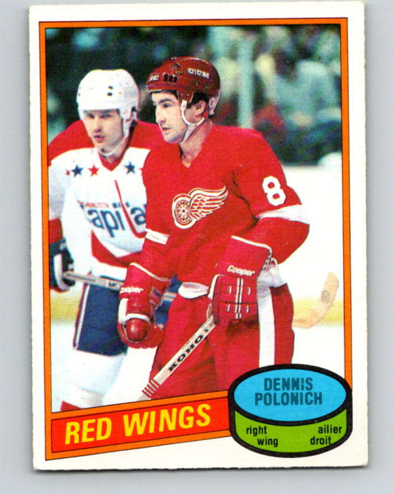 1980-81 O-Pee-Chee #54 Dennis Polonich  Detroit Red Wings  V37536