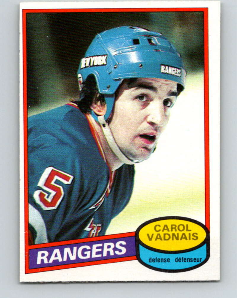 1980-81 O-Pee-Chee #57 Carol Vadnais  New York Rangers  V37568