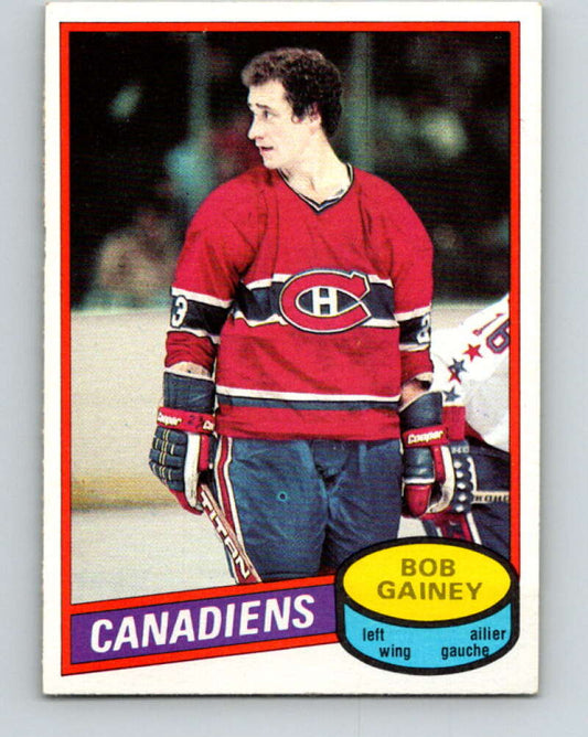 1980-81 O-Pee-Chee #58 Bob Gainey  Montreal Canadiens  V37571