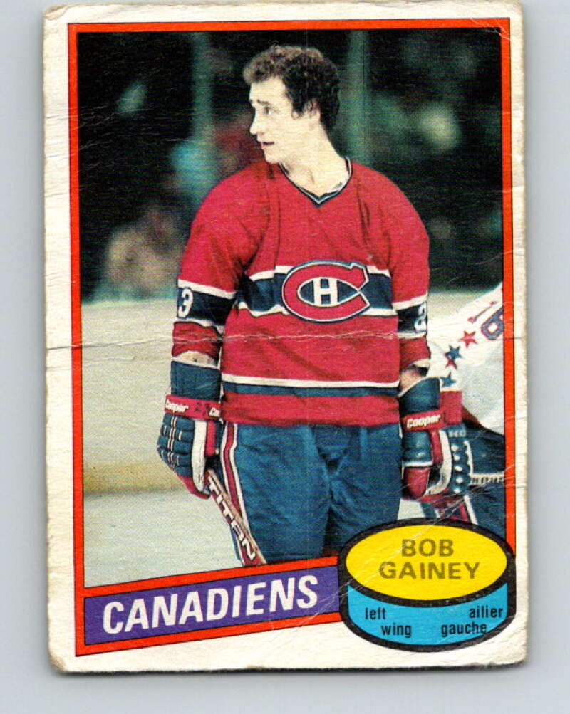 1980-81 O-Pee-Chee #58 Bob Gainey  Montreal Canadiens  V37575