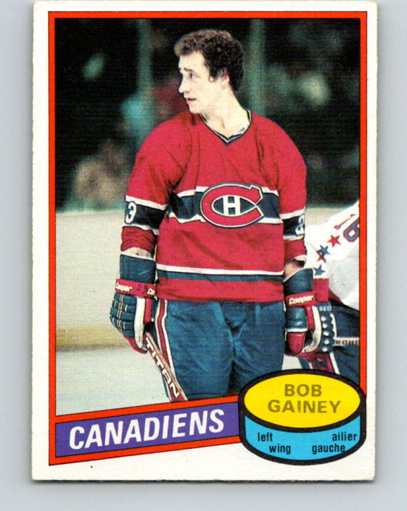 1980-81 O-Pee-Chee #58 Bob Gainey  Montreal Canadiens  V37579