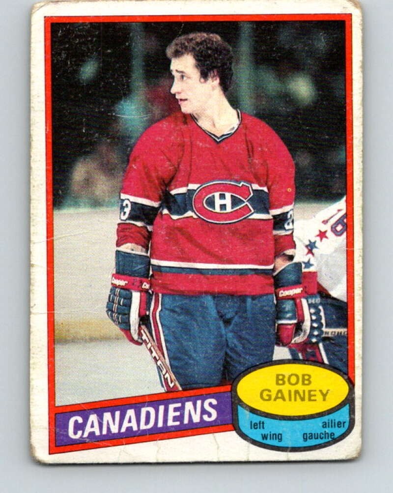 1980-81 O-Pee-Chee #58 Bob Gainey  Montreal Canadiens  V37580