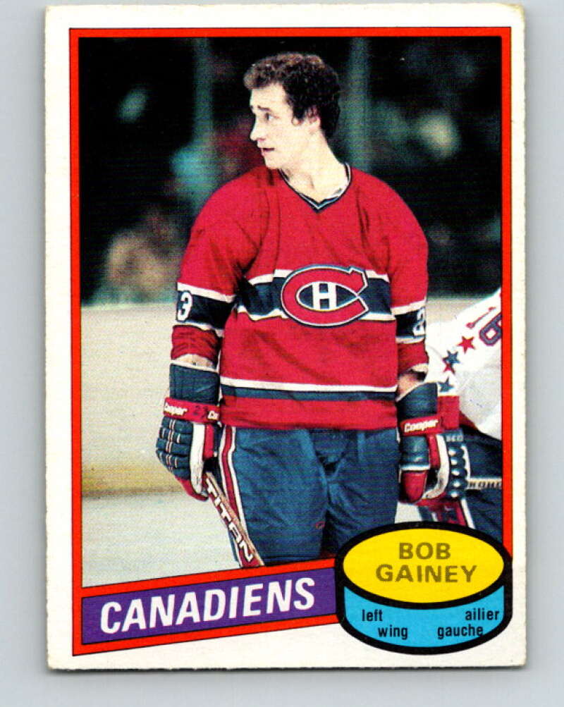 1980-81 O-Pee-Chee #58 Bob Gainey  Montreal Canadiens  V37582