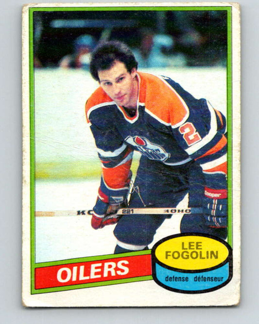 1980-81 O-Pee-Chee #63 Lee Fogolin  Edmonton Oilers  V37619