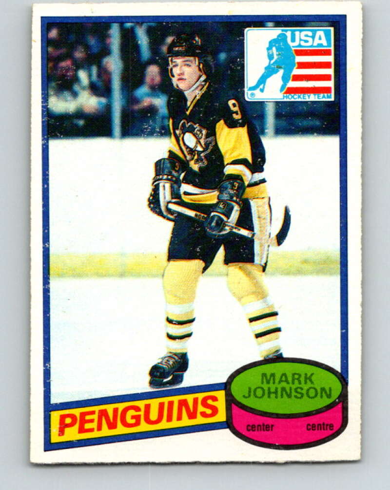 1980-81 O-Pee-Chee #69 Mark Johnson OLY  RC Rookie Pittsburgh Penguins  V37661