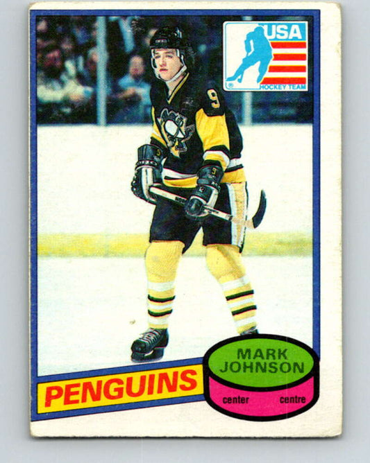 1980-81 O-Pee-Chee #69 Mark Johnson OLY  RC Rookie Pittsburgh Penguins  V37662