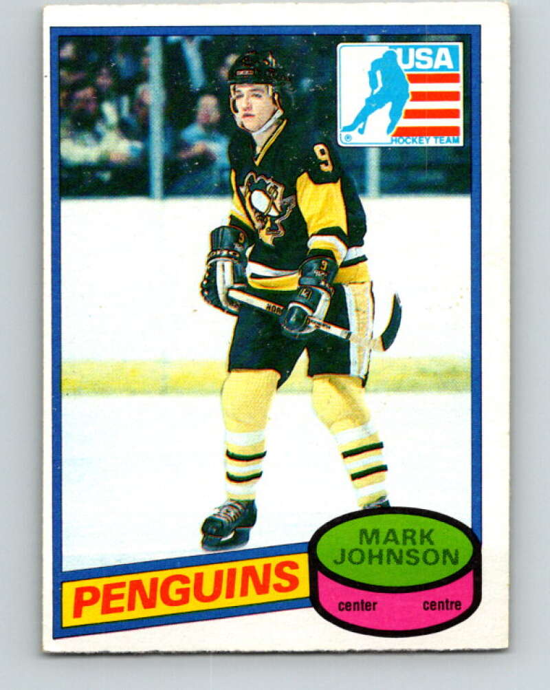 1980-81 O-Pee-Chee #69 Mark Johnson OLY  RC Rookie Pittsburgh Penguins  V37663