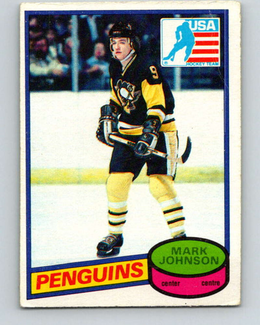 1980-81 O-Pee-Chee #69 Mark Johnson OLY  RC Rookie Pittsburgh Penguins  V37664