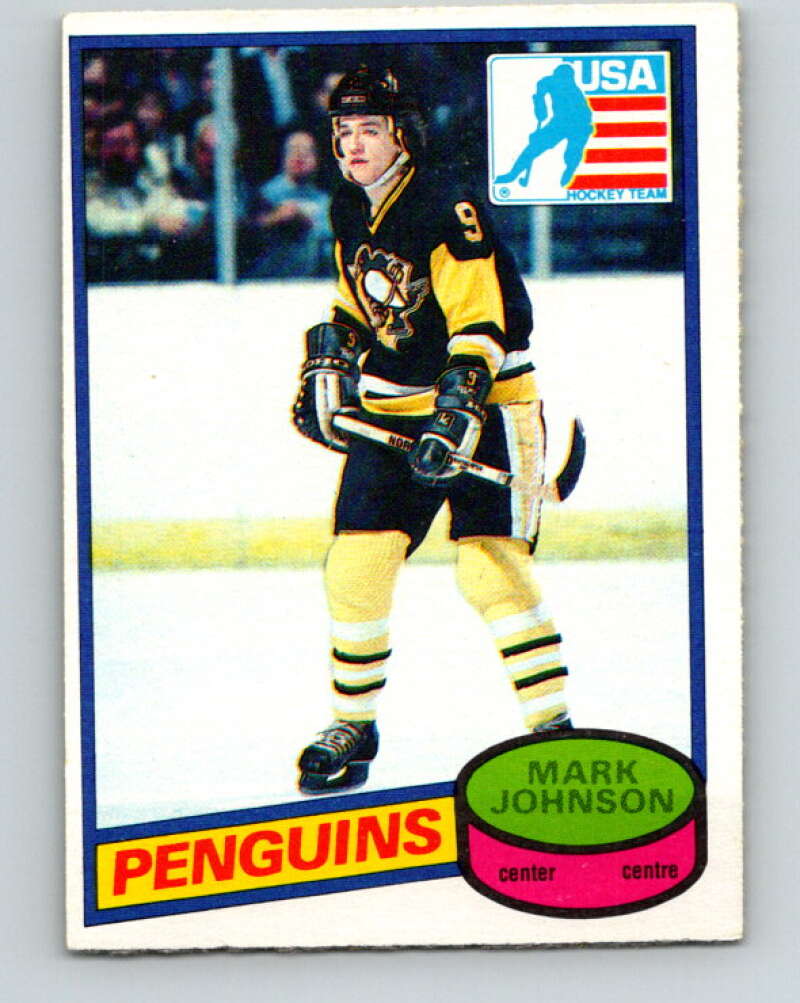 1980-81 O-Pee-Chee #69 Mark Johnson OLY  RC Rookie Pittsburgh Penguins  V37665