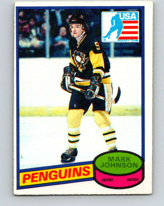 1980-81 O-Pee-Chee #69 Mark Johnson OLY  RC Rookie Pittsburgh Penguins  V37666