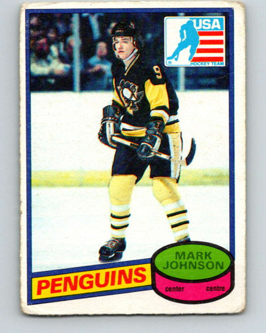 1980-81 O-Pee-Chee #69 Mark Johnson OLY  RC Rookie Pittsburgh Penguins  V37668