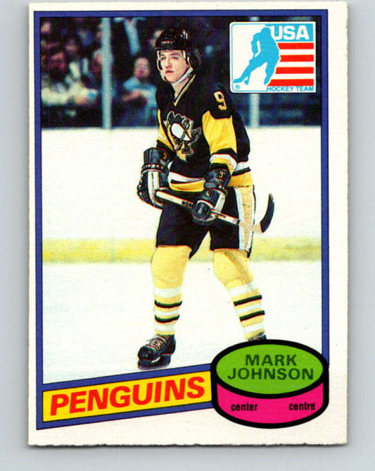 1980-81 O-Pee-Chee #69 Mark Johnson OLY  RC Rookie Pittsburgh Penguins  V37669