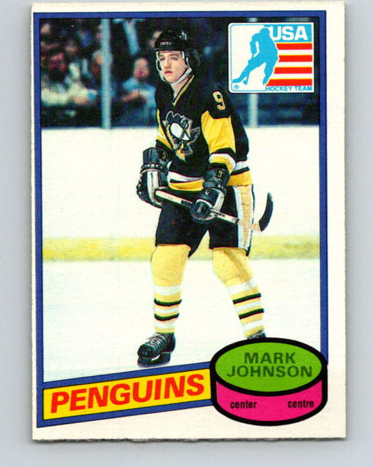 1980-81 O-Pee-Chee #69 Mark Johnson OLY  RC Rookie Pittsburgh Penguins  V37670