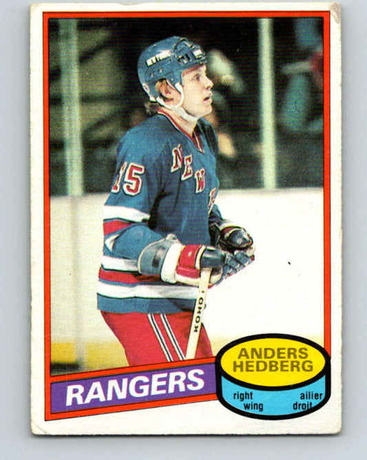 1980-81 O-Pee-Chee #73 Anders Hedberg  New York Rangers  V37707