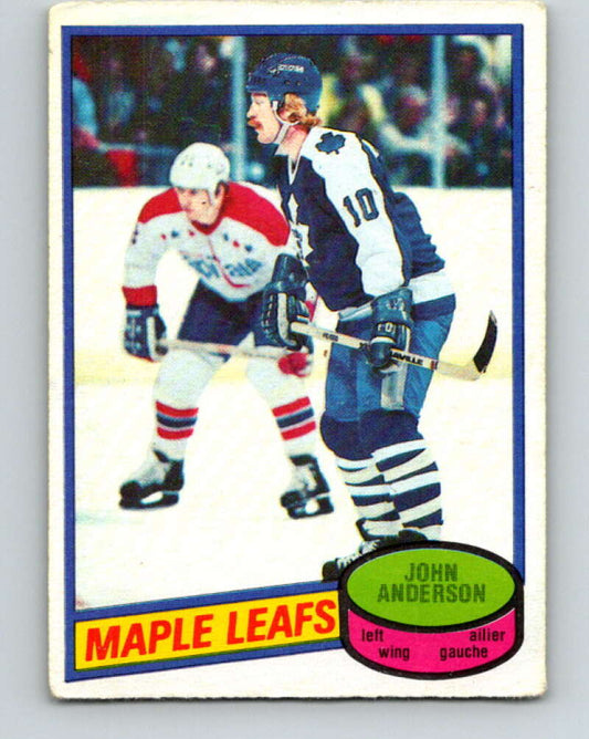 1980-81 O-Pee-Chee #79 John Anderson  RC Rookie Toronto Maple Leafs  V37780