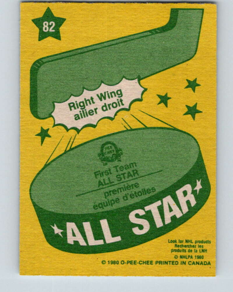 1980-81 O-Pee-Chee #82 Guy Lafleur AS  Montreal Canadiens  V37808