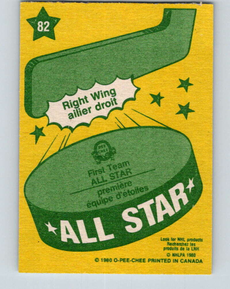 1980-81 O-Pee-Chee #82 Guy Lafleur AS  Montreal Canadiens  V37814