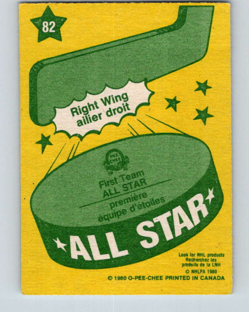 1980-81 O-Pee-Chee #82 Guy Lafleur AS  Montreal Canadiens  V37816