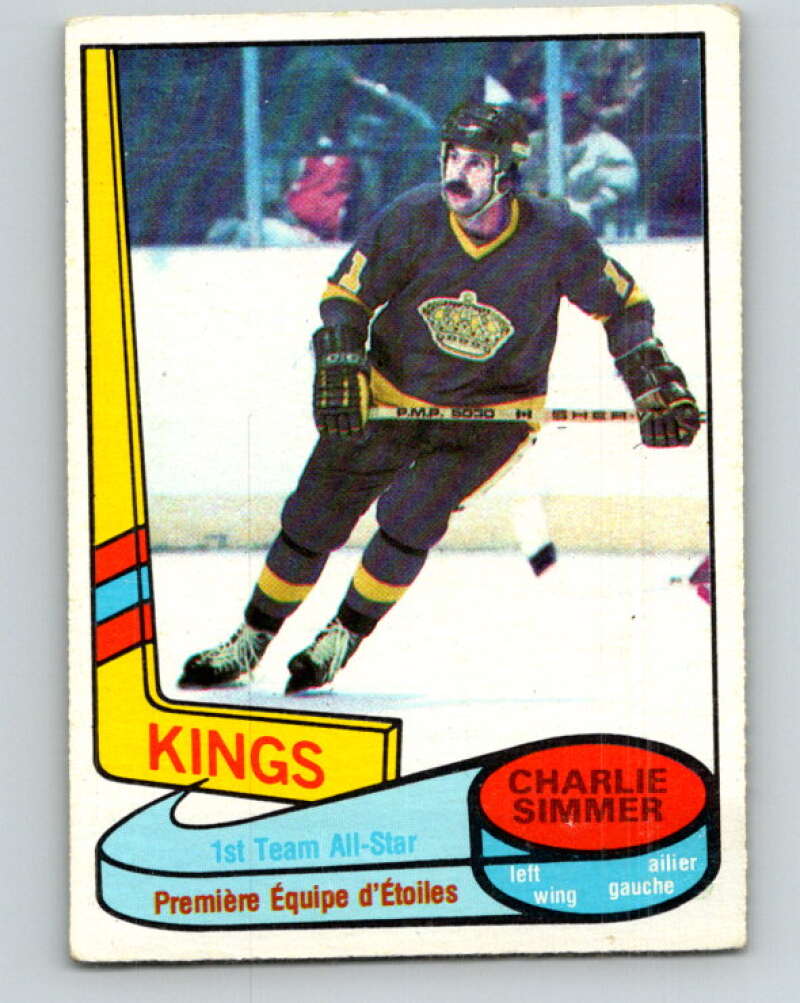 1980-81 O-Pee-Chee #83 Charlie Simmer AS  Los Angeles Kings  V37824