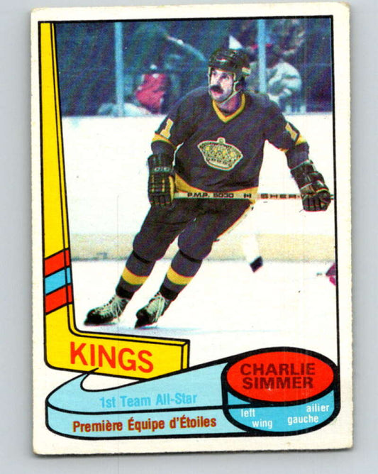 1980-81 O-Pee-Chee #83 Charlie Simmer AS  Los Angeles Kings  V37824