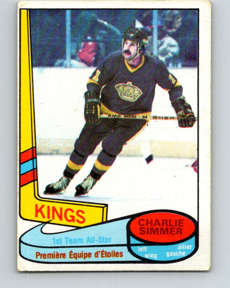 1980-81 O-Pee-Chee #83 Charlie Simmer AS  Los Angeles Kings  V37826