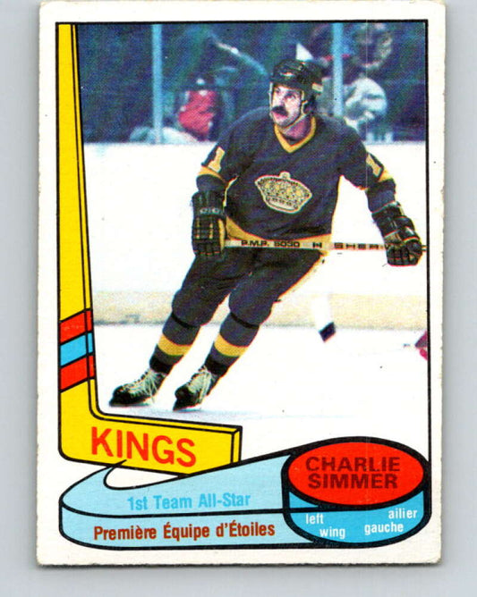 1980-81 O-Pee-Chee #83 Charlie Simmer AS  Los Angeles Kings  V37829