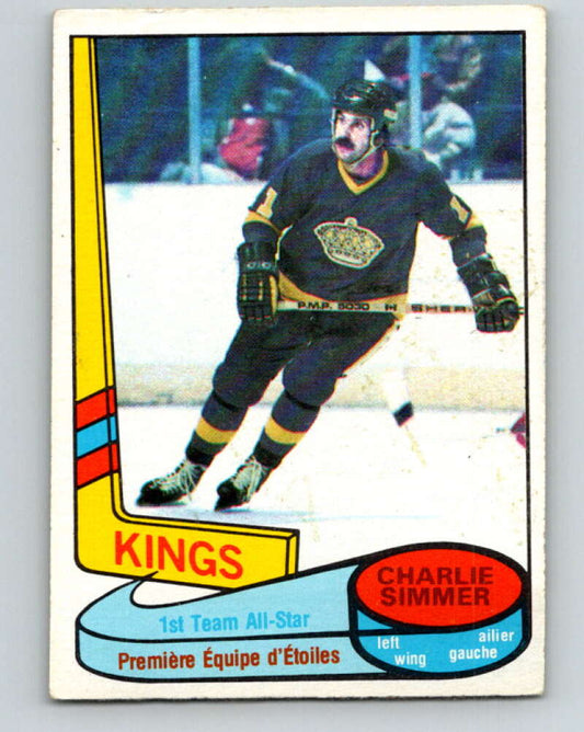 1980-81 O-Pee-Chee #83 Charlie Simmer AS  Los Angeles Kings  V37832
