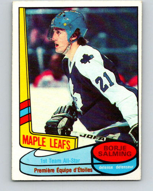 1980-81 O-Pee-Chee #85 Borje Salming AS  Toronto Maple Leafs  V37852