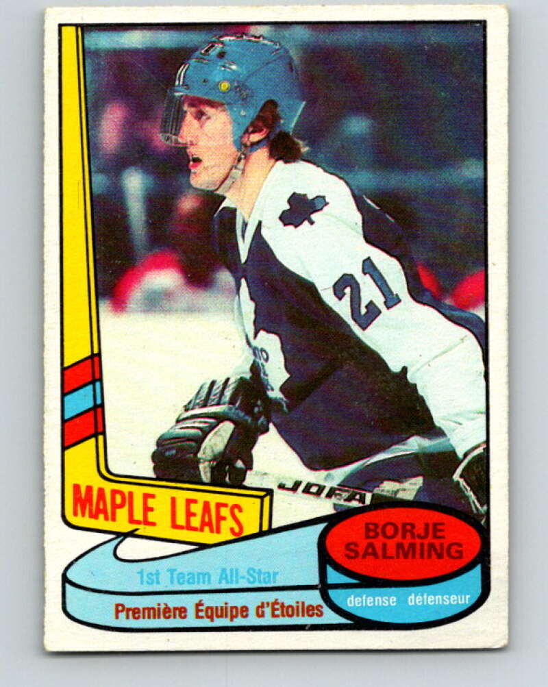 1980-81 O-Pee-Chee #85 Borje Salming AS  Toronto Maple Leafs  V37855