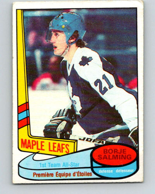 1980-81 O-Pee-Chee #85 Borje Salming AS  Toronto Maple Leafs  V37856