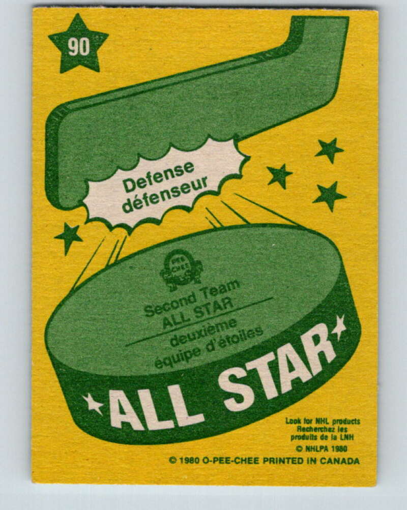 1980-81 O-Pee-Chee #90 Barry Beck AS  New York Rangers  V37895