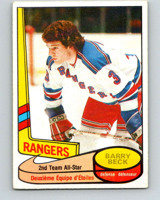 1980-81 O-Pee-Chee #90 Barry Beck AS  New York Rangers  V37897