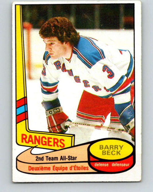 1980-81 O-Pee-Chee #90 Barry Beck AS  New York Rangers  V37900