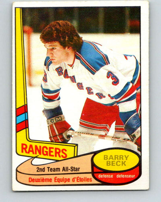 1980-81 O-Pee-Chee #90 Barry Beck AS  New York Rangers  V37902