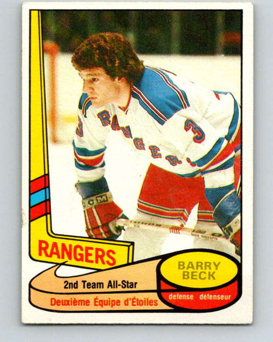 1980-81 O-Pee-Chee #90 Barry Beck AS  New York Rangers  V37904