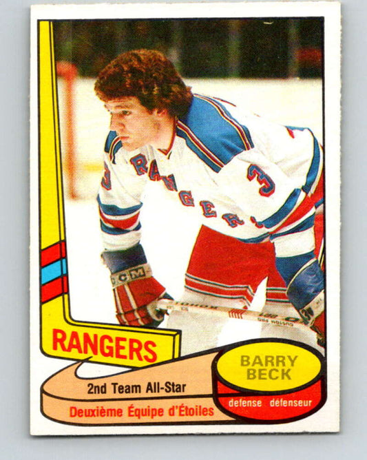 1980-81 O-Pee-Chee #90 Barry Beck AS  New York Rangers  V37905