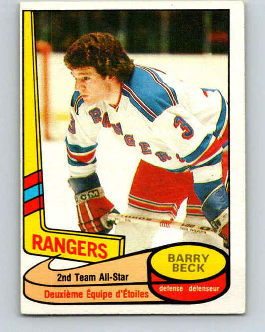 1980-81 O-Pee-Chee #90 Barry Beck AS  New York Rangers  V37906