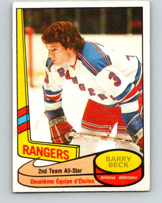 1980-81 O-Pee-Chee #90 Barry Beck AS  New York Rangers  V37908