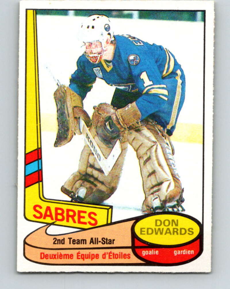 1980-81 O-Pee-Chee #92 Don Edwards AS  Buffalo Sabres  V37930