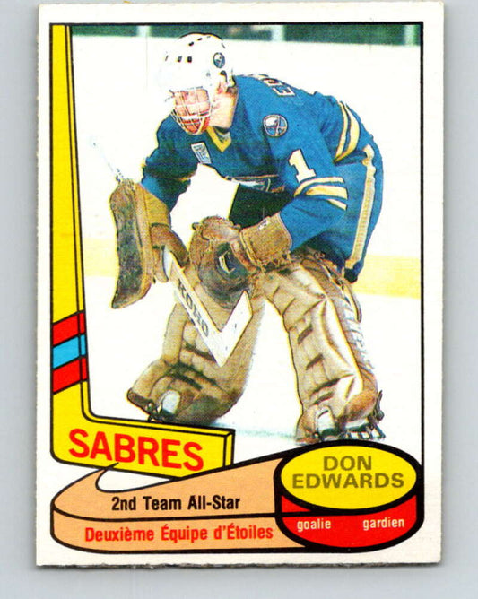 1980-81 O-Pee-Chee #92 Don Edwards AS  Buffalo Sabres  V37933