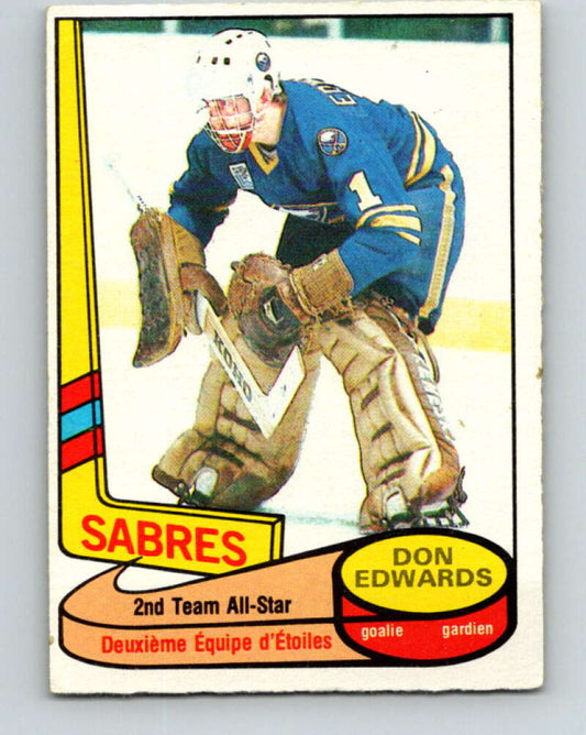 1980-81 O-Pee-Chee #92 Don Edwards AS  Buffalo Sabres  V37935