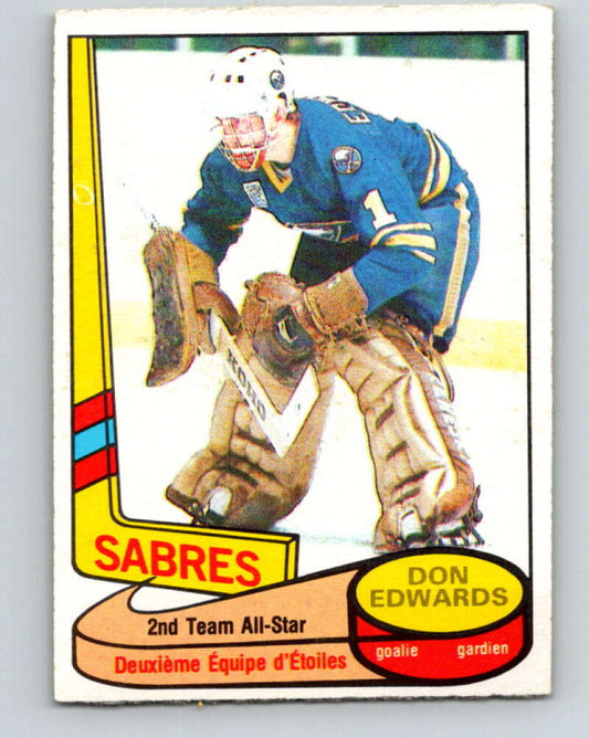 1980-81 O-Pee-Chee #92 Don Edwards AS  Buffalo Sabres  V37937