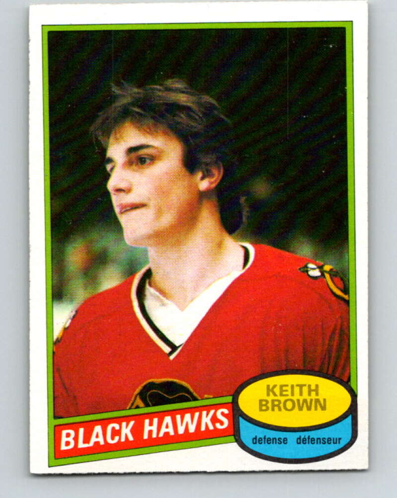 1980-81 O-Pee-Chee #98 Keith Brown  RC Rookie Chicago Blackhawks  V37989