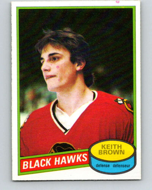 1980-81 O-Pee-Chee #98 Keith Brown  RC Rookie Chicago Blackhawks  V37990