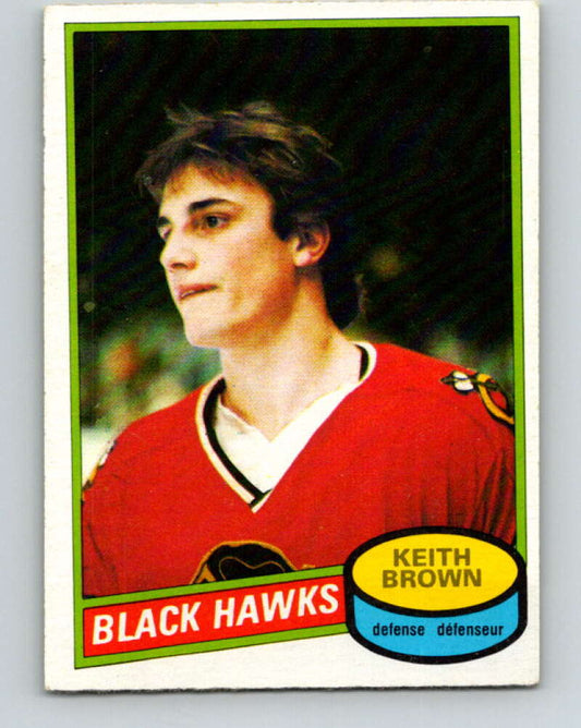 1980-81 O-Pee-Chee #98 Keith Brown  RC Rookie Chicago Blackhawks  V37992