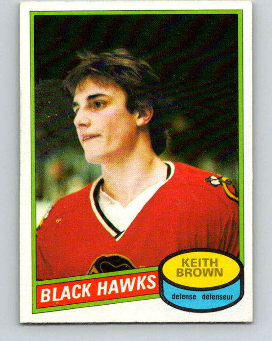 1980-81 O-Pee-Chee #98 Keith Brown  RC Rookie Chicago Blackhawks  V37995