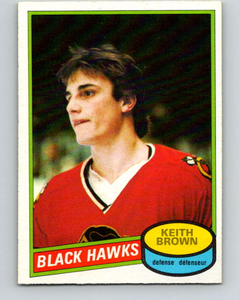 1980-81 O-Pee-Chee #98 Keith Brown  RC Rookie Chicago Blackhawks  V37996