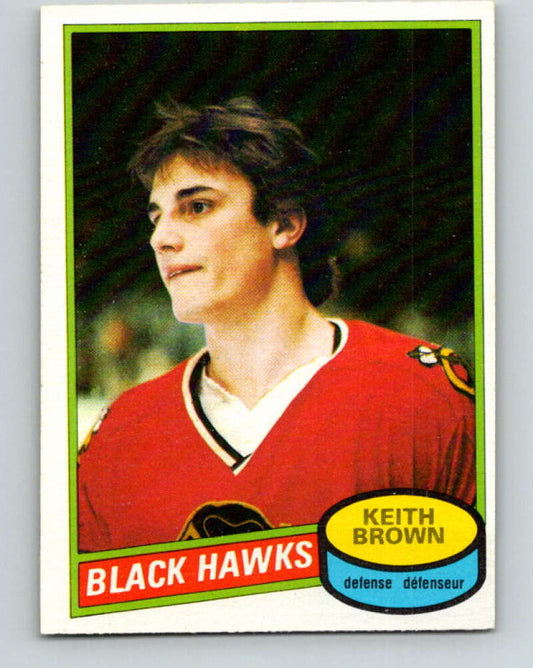 1980-81 O-Pee-Chee #98 Keith Brown  RC Rookie Chicago Blackhawks  V37997